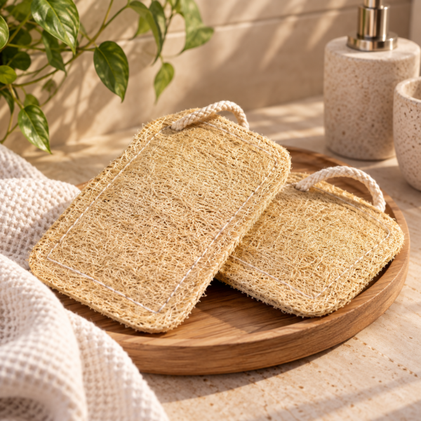 Loofah svamp, økologisk 2-pak