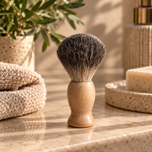 Retro barberbørste, pure badger