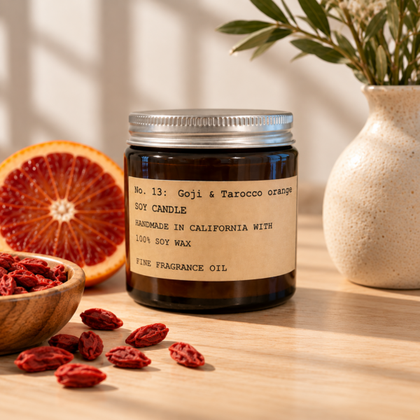 Økologisk soya lys - Goji & Tarocco